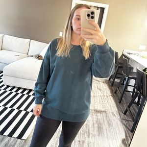Lululemon Perfectly Oversized Crewneck Sz 8 teal, Like New